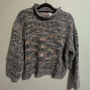 NorthCrest multicolor knit sweater size L